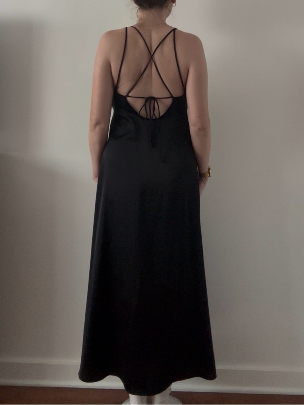 Banana Republic Black Double-Strap Maxi Dress